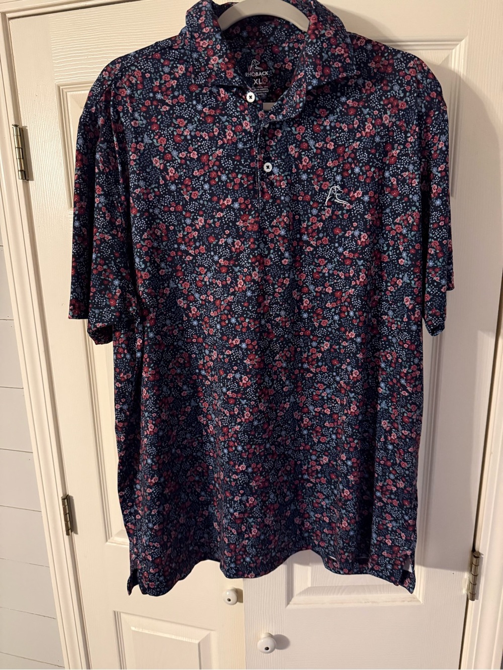 Rhoback Floral Polo Shirt - XL